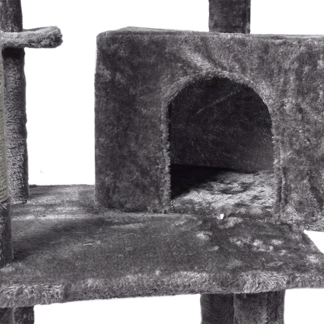 PaWz 130cm Cat Tree Toy Scratching Post Grey-1954802766522224643