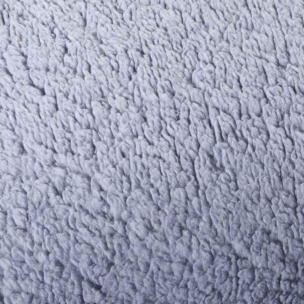 Two-sided Bed Quilt Cover Flannel Bedding Taupe Double-1910113191585779716