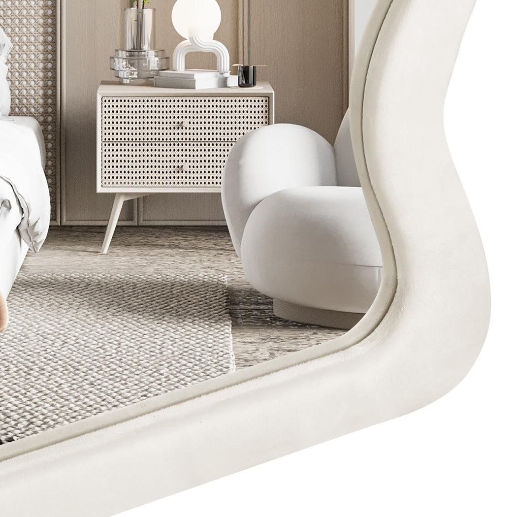 Flannel Wavy Framed Full Length Mirror-1954802411386310660