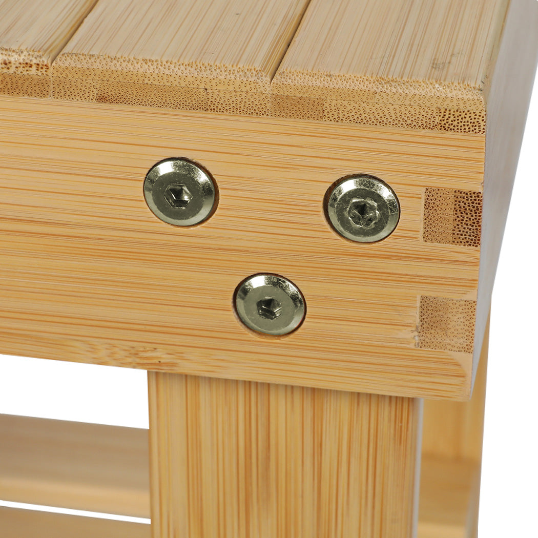 Levede Bamboo Step Stool Non-Slip Foot Storage Chair-1973193592314925060