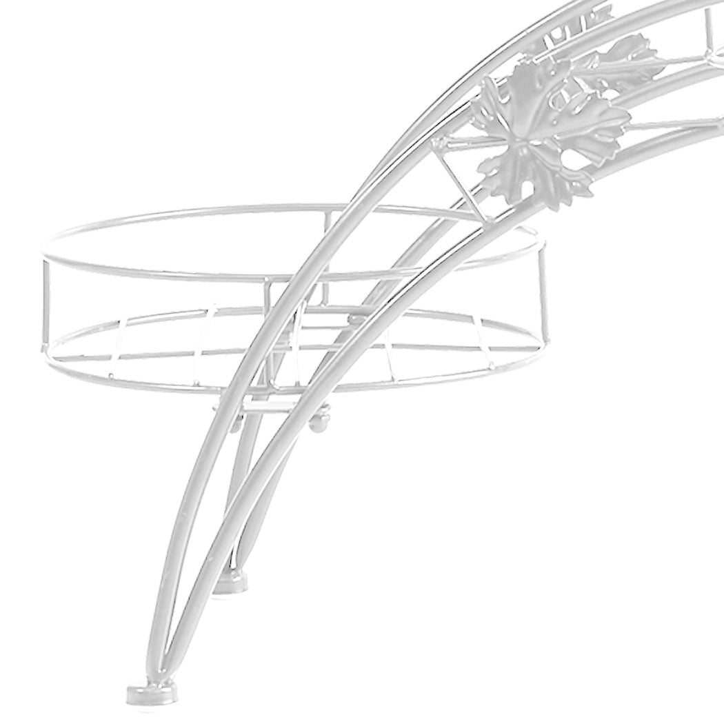 Levede Plant Stand Outdoor Indoor Metal White-1910112292683517956