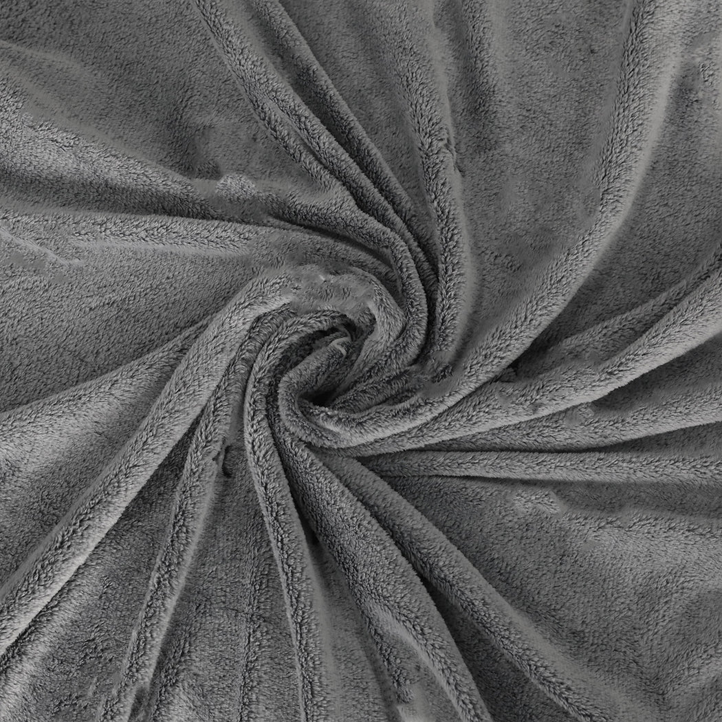 DreamZ 3x3M Large Oversized Blanket Grey Plain-1919892915346345988