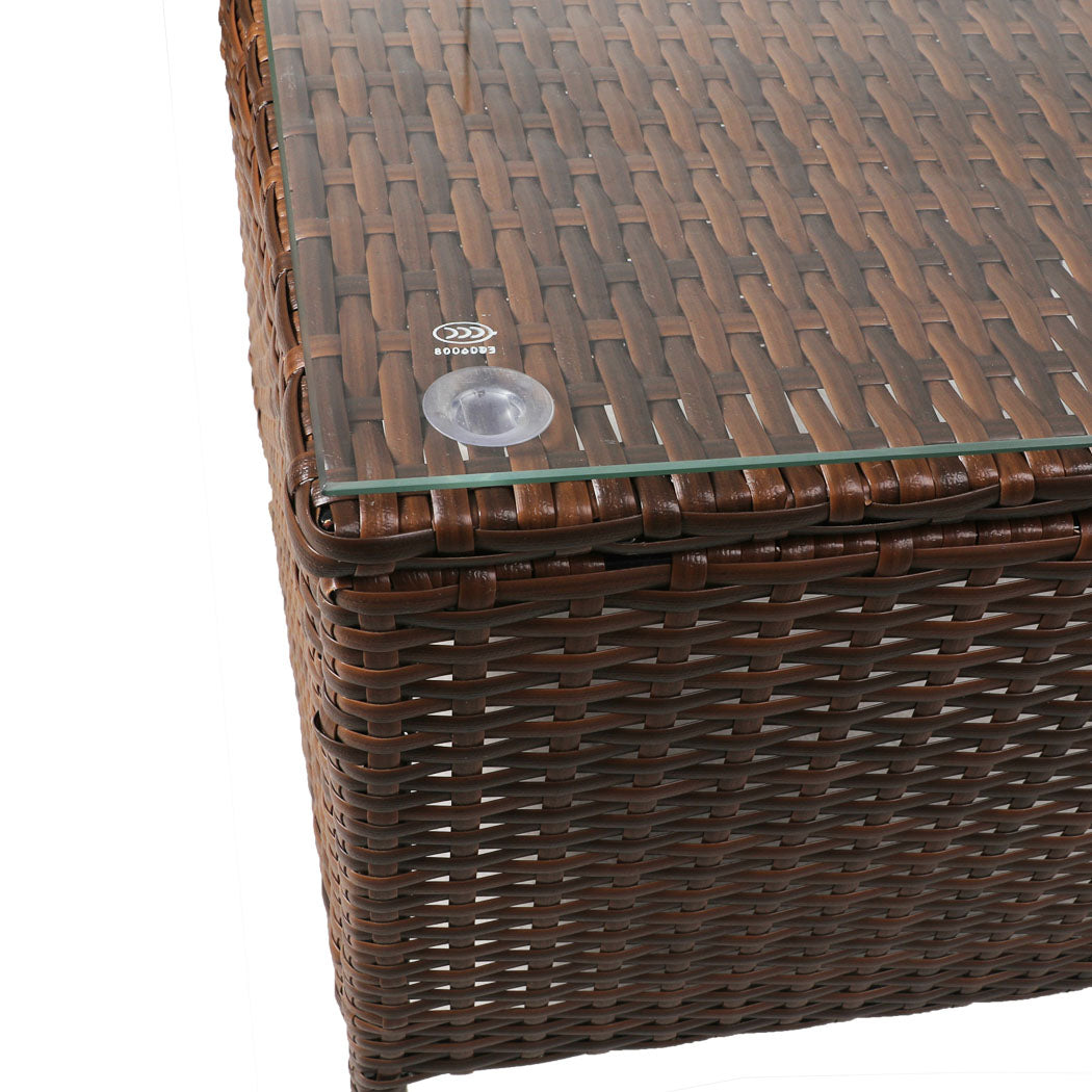 Levede Outdoor Furniture Setting Patio Brown-1919892868873457668