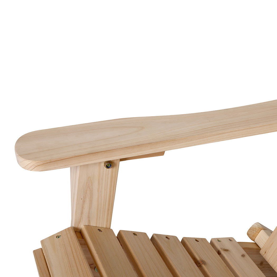 Levede Adirondack Chair Outdoor Furniture Natural-1919892869938810884