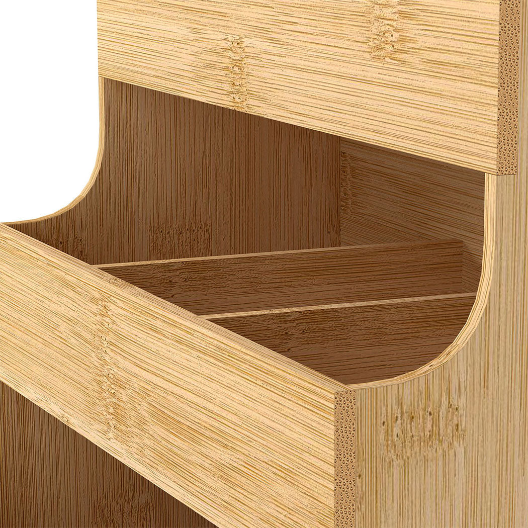 Toque Vertical Bamboo Tea Organizer Holds 180 Tea Bags-1973193601324290052