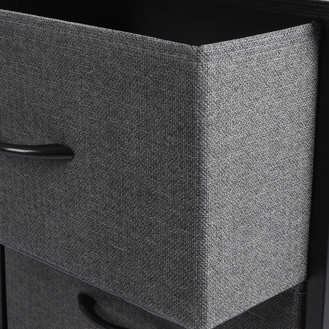 Levede Storage Cabinet Tower Chest Dark Grey-1954802982814093316