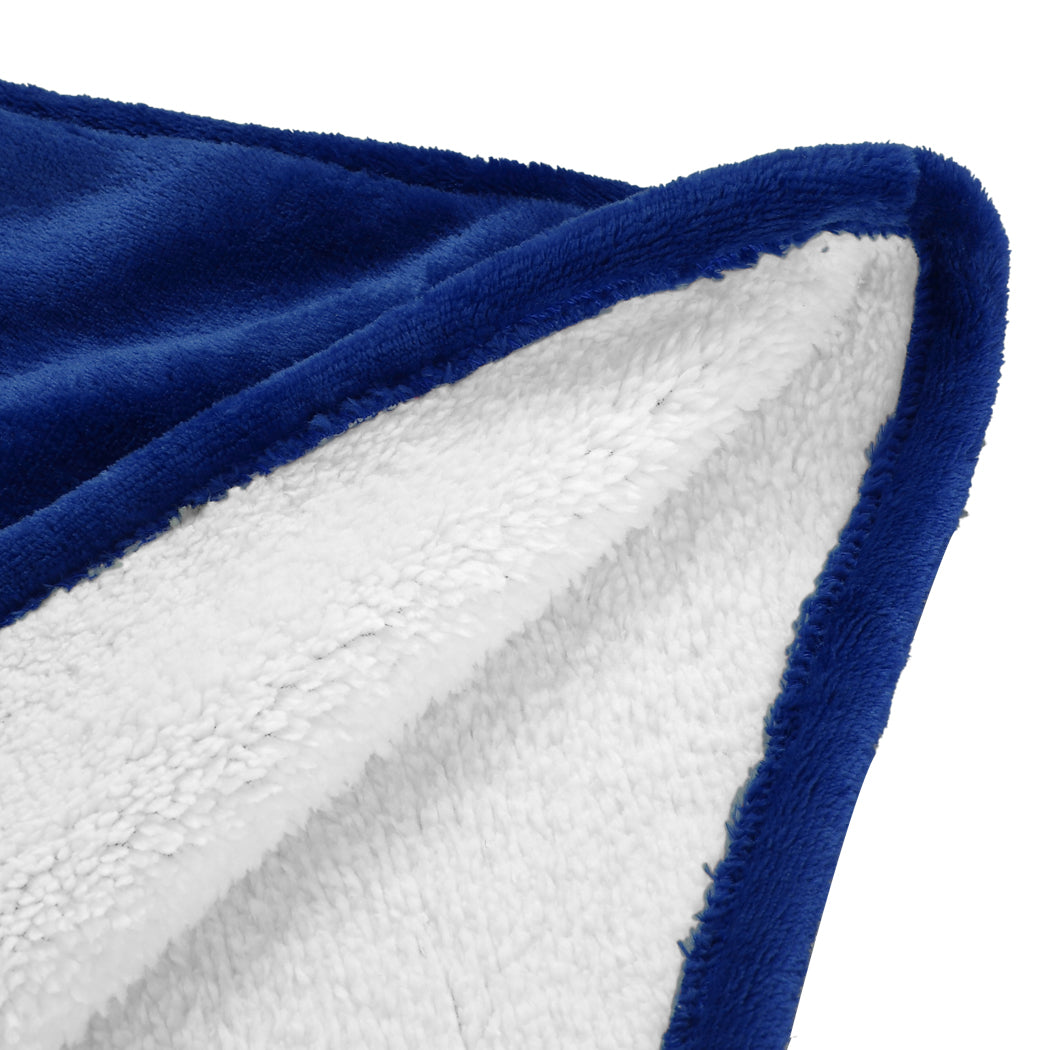 DreamZ Blanket Hoodie Adult Sweatshirt Navy Blue-1954802941210791940