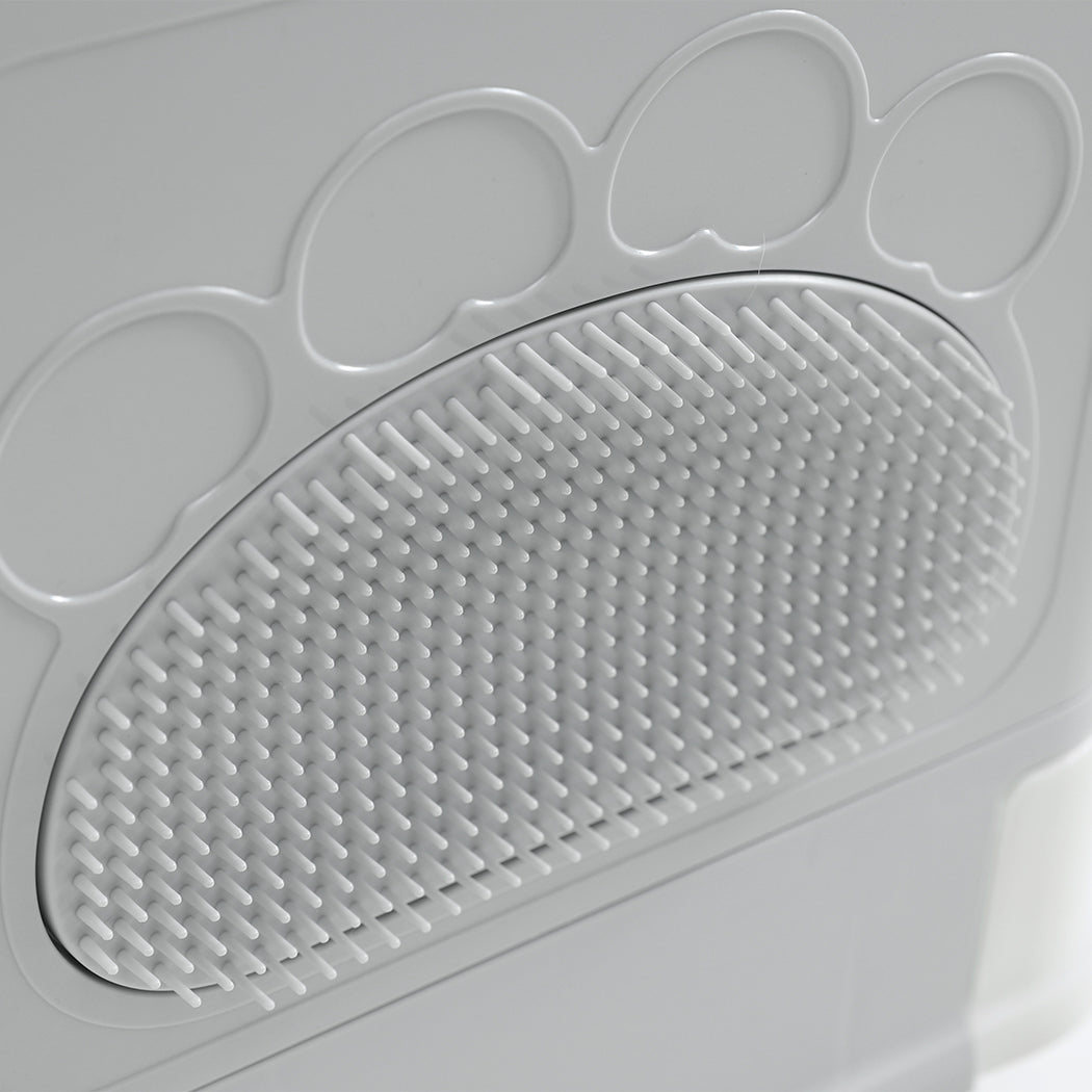 PaWz Foldable Cat Litter Box Tray Enclosed Grey-1954802553015373828