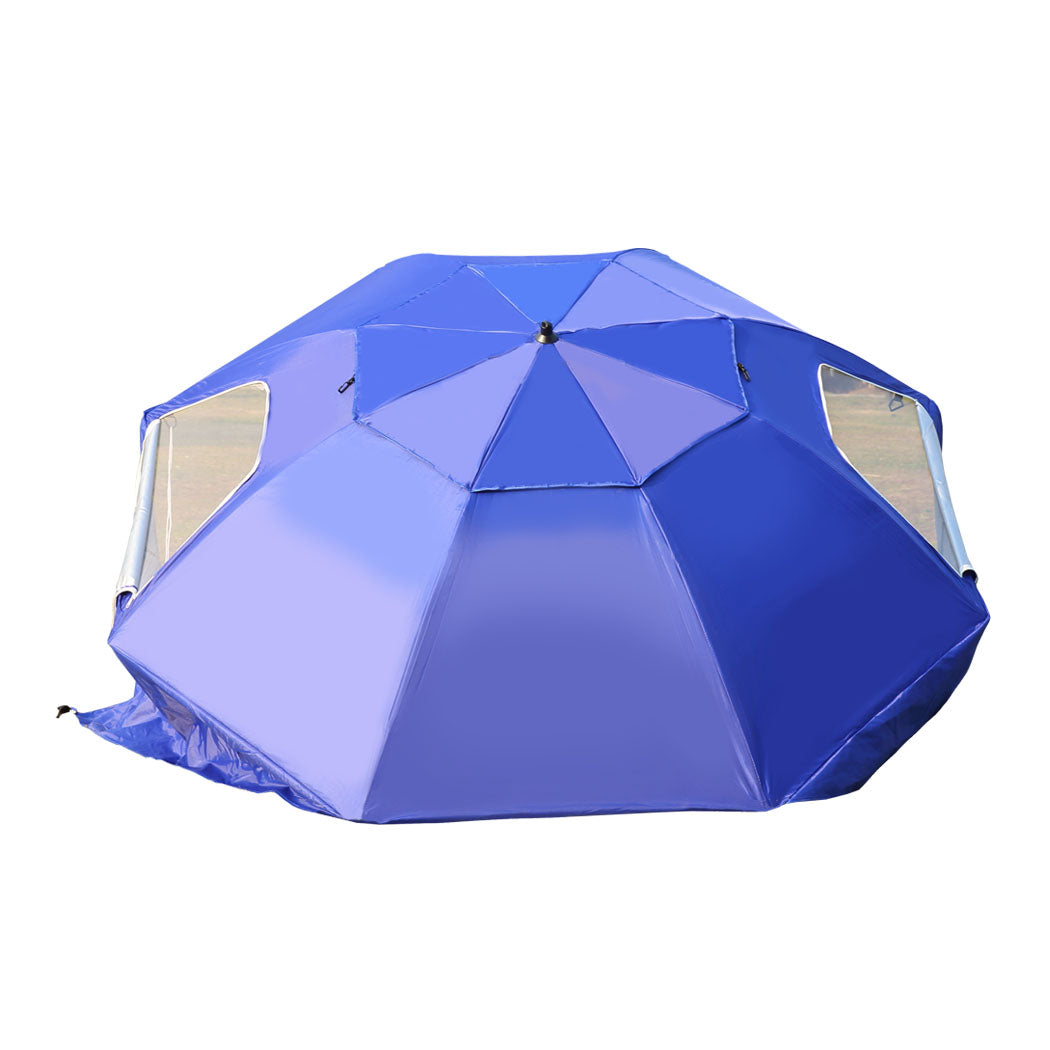 Mountview Beach Umbrella Outdoor Umbrellas Blue 2.13M-1954802645004849156