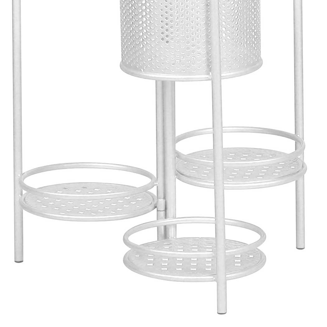 Levede 6 Tier Plant Stand Swivel Outdoor White-1910112296412254212
