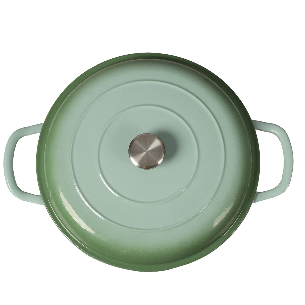 TOQUE 3.5L Enamel Dutch Oven Pan in Green Colour-1954802796524081156