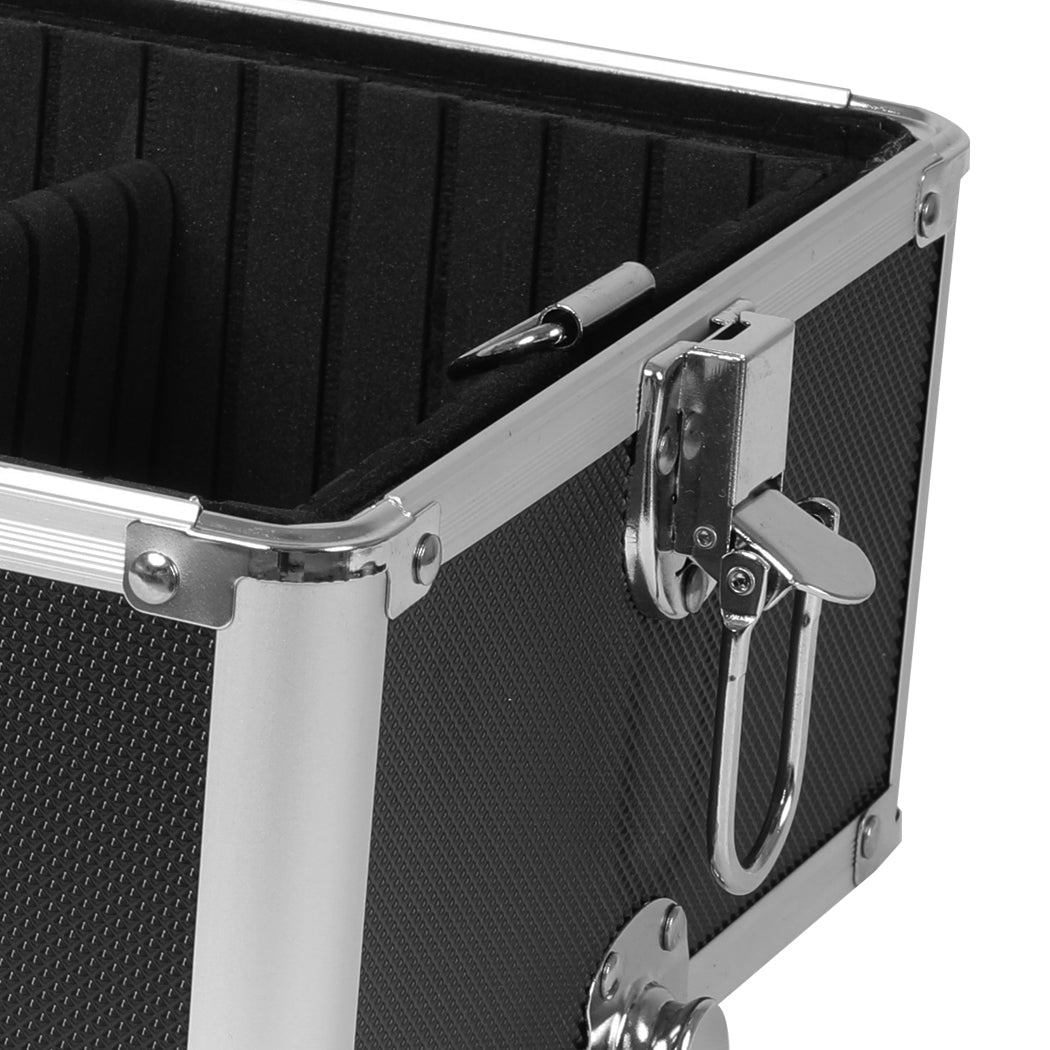 Professional Cosmetic Case Makeup Trolley Black-1919892938566012932