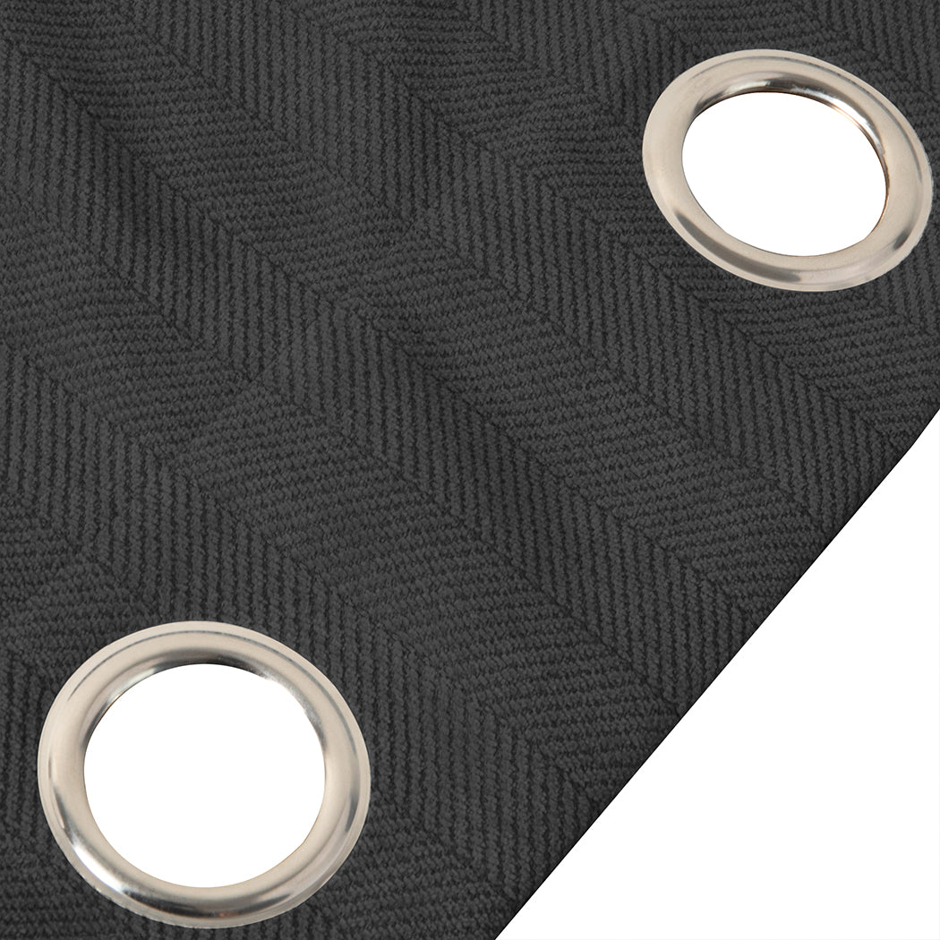 Marlow 2XBlockout Curtains Chenille 132x250 Dark grey-1954802975549558788