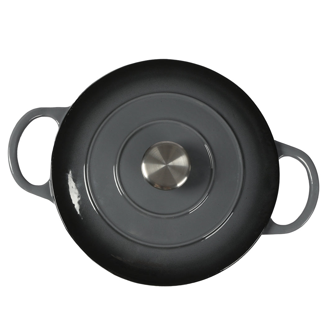 TOQUE 4L Enamel Dutch Oven Pot in Black Colour-1954802795576168452