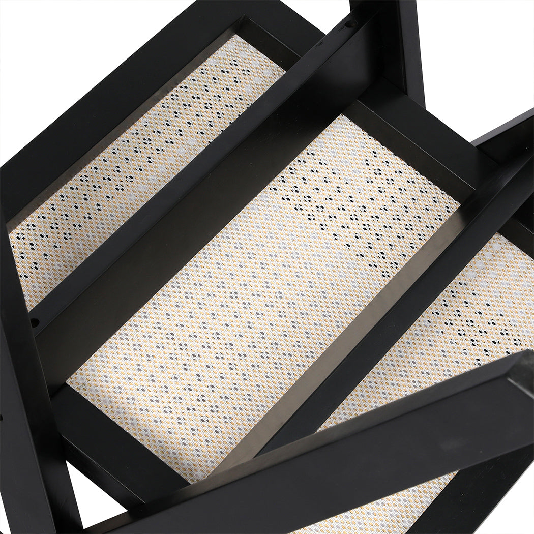 Levede 1x Black Wicker Armchair Dining Chair-1954802993715089412