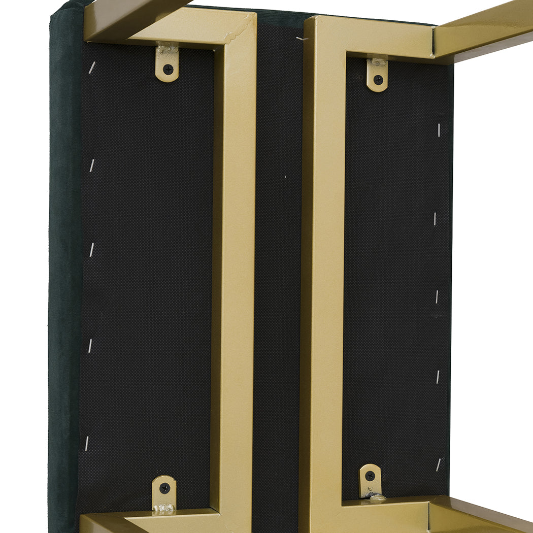 Levede 2x Bar Stools Velvet Backless-1919892921994317828