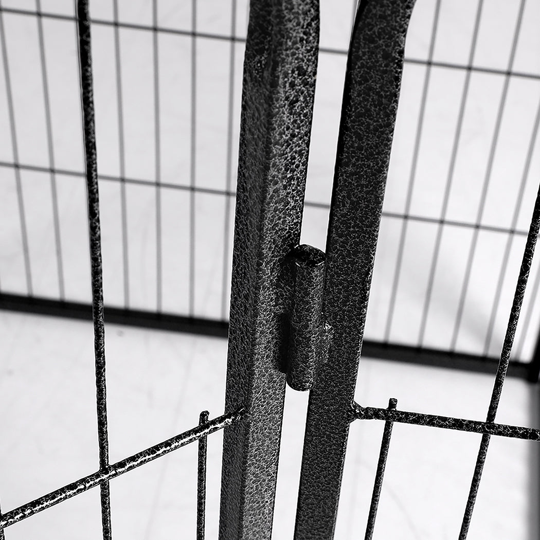 PaWz 8 Panel Pet Dog Playpen Puppy Exercise Black 2.5kg Venison-1954803024455143428