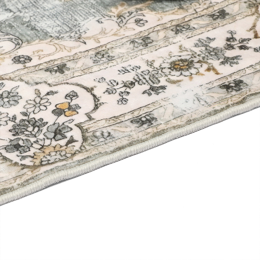 Marlow Floor Rug Short Pile Washable Vintage Carpet Soft Plush Non Slip 200x230-1954802390679031812