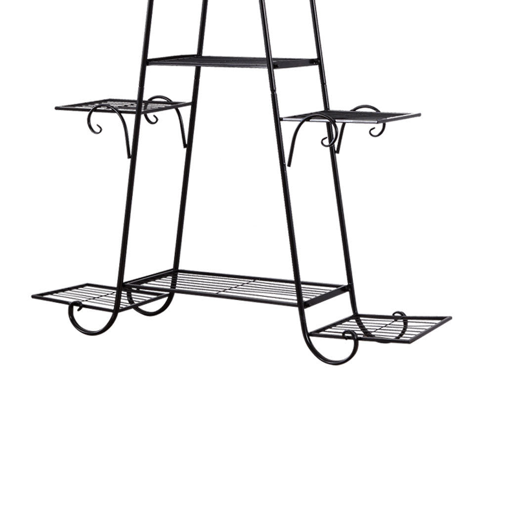 Levede Outdoor Indoor Metal Plant Stand Black-1910112812177428484