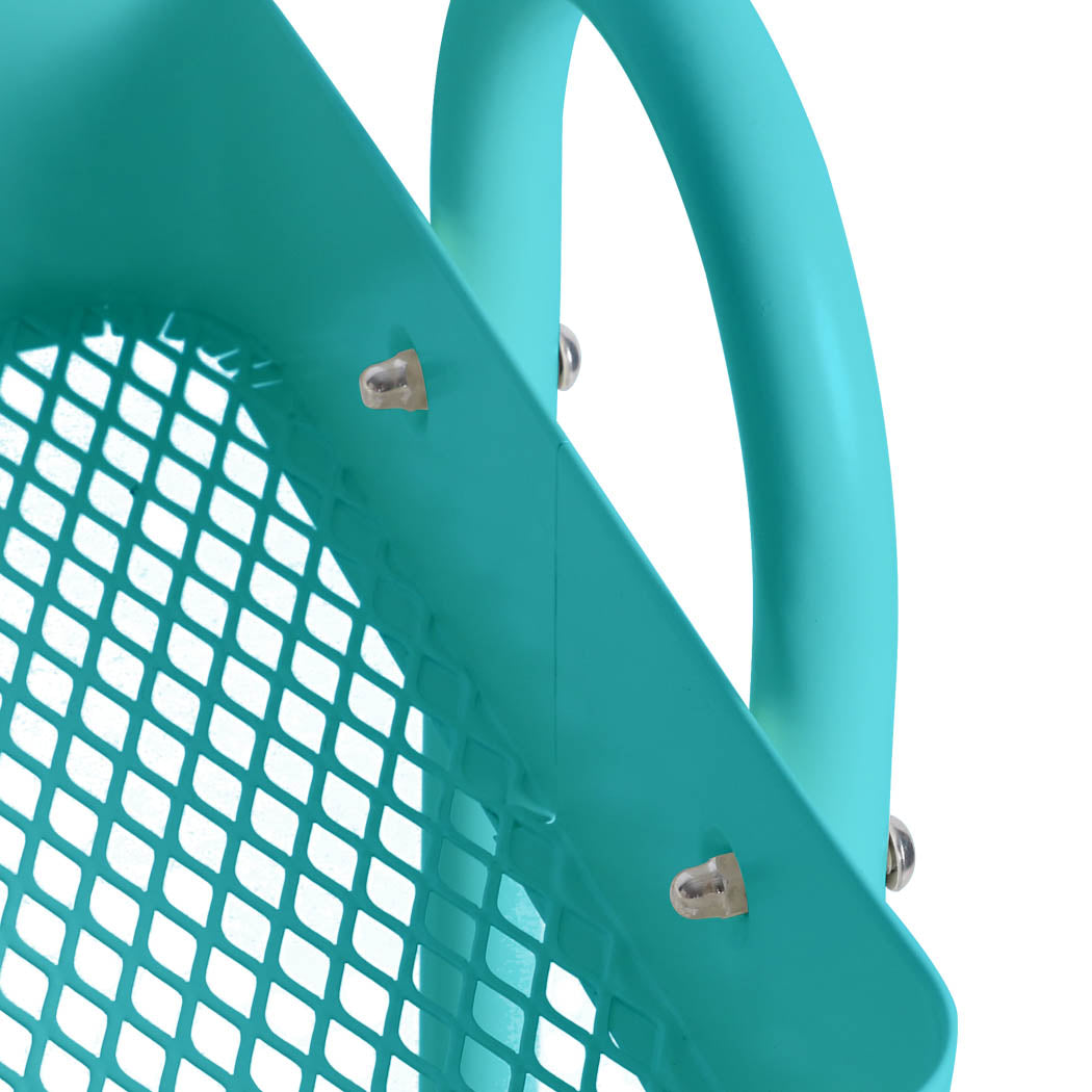 Levede 3 Tiers Kitchen Trolley Cart Turquoise-1917016721709993988