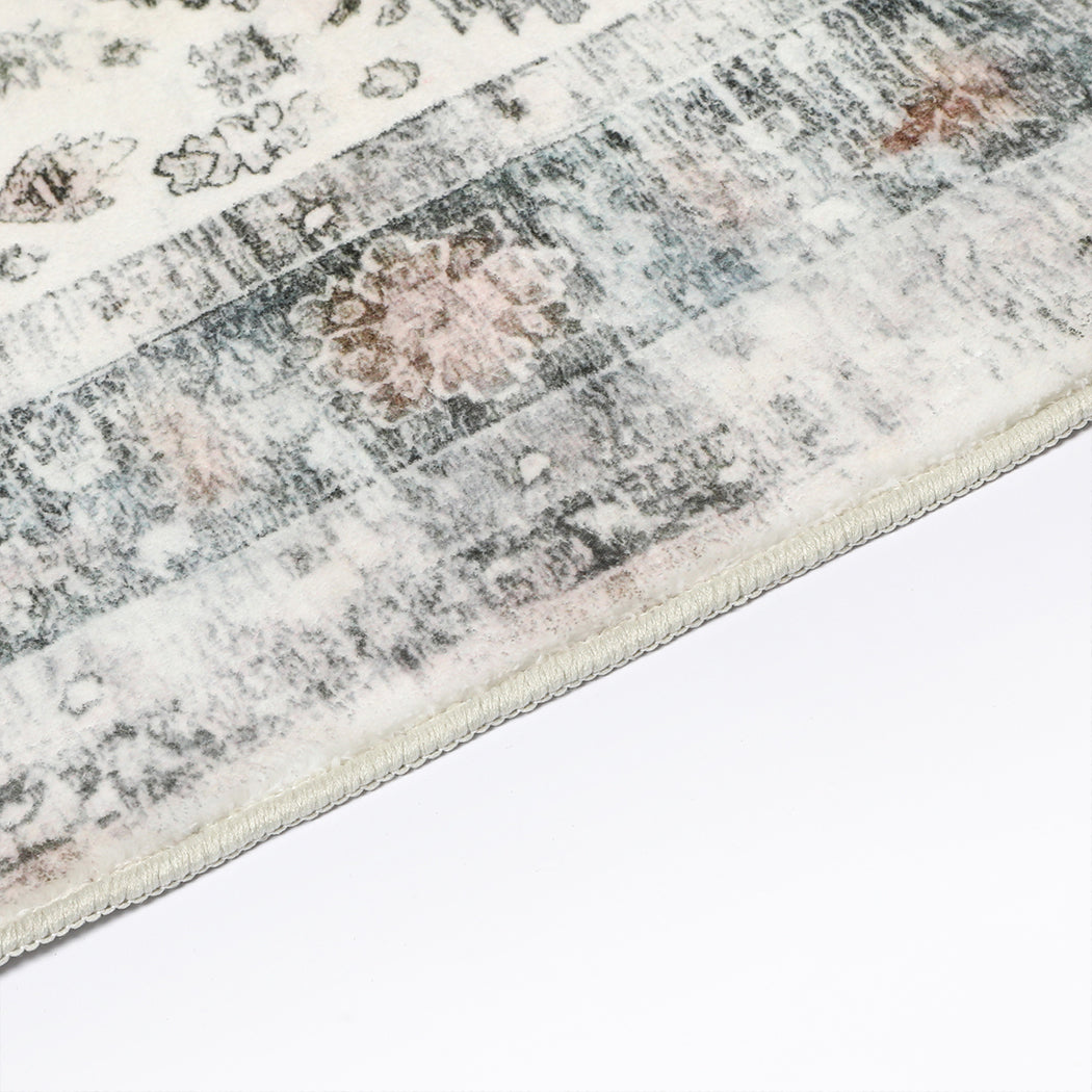 Marlow Floor Rug Vintage Short Pile Washable Carpet Soft Plush Non Slip 200x230-1954802389211025412