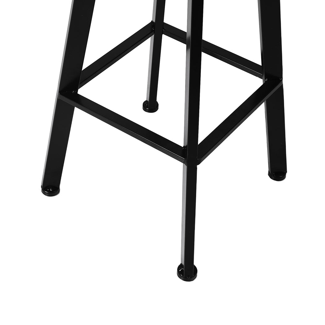 Levede 2x Bar Stool Kitchen Wooden Metal-1954802948454354948