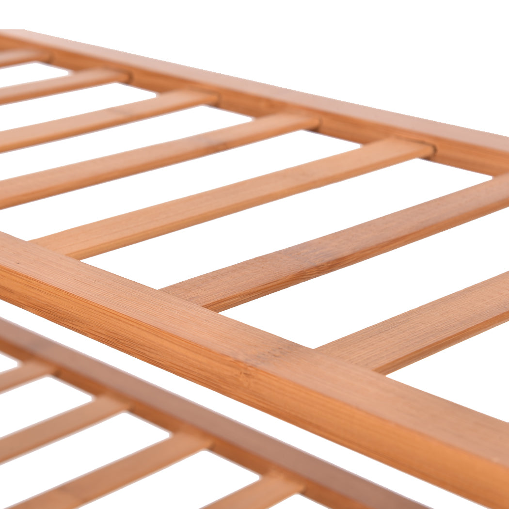 Levede 2x Bamboo Shoe Rack Shoes Organizer-1919892878436470788