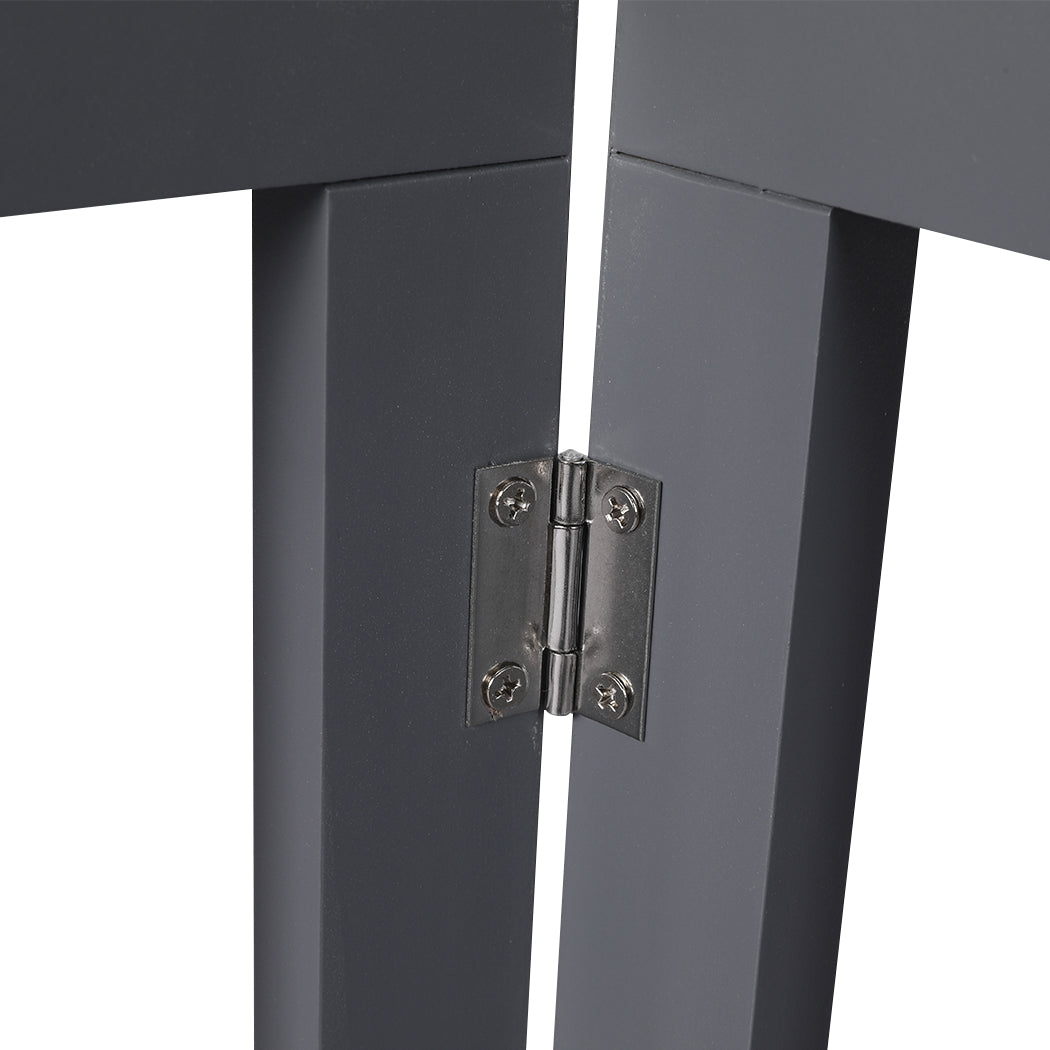 Wooden Pet Gate Dog Fence Retractable Grey 600x 3MM-1954802529044926468