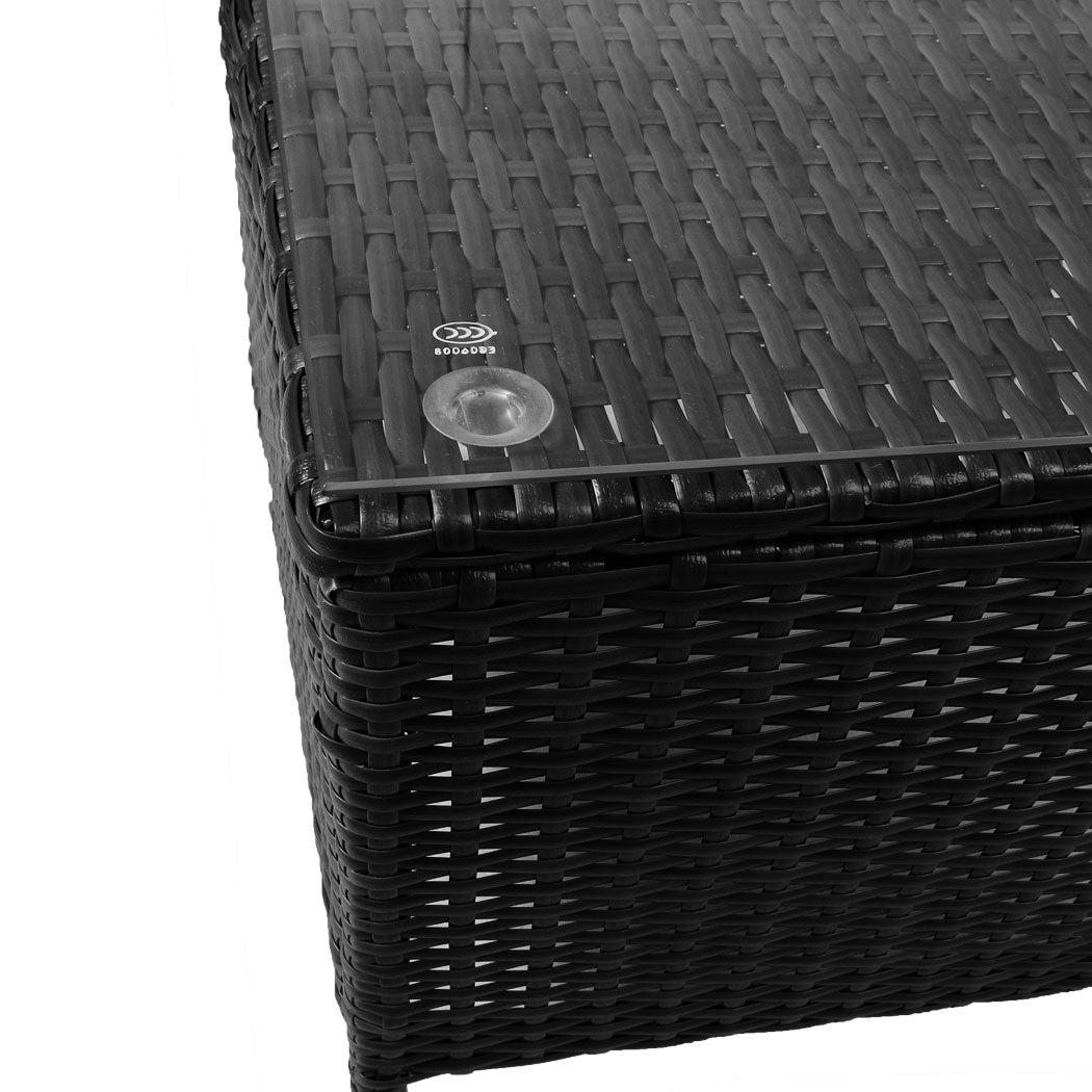 Levede Outdoor Furniture Setting Patio Black-1919892868701491204