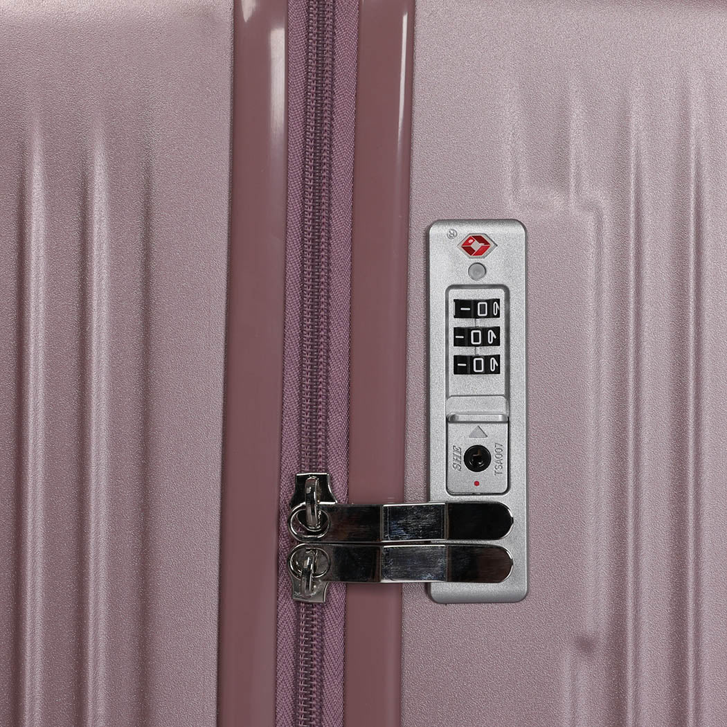 Slimbridge Luggage Suitcase Trolley Rose gold 2pc 20"+28"-1910112844779753476