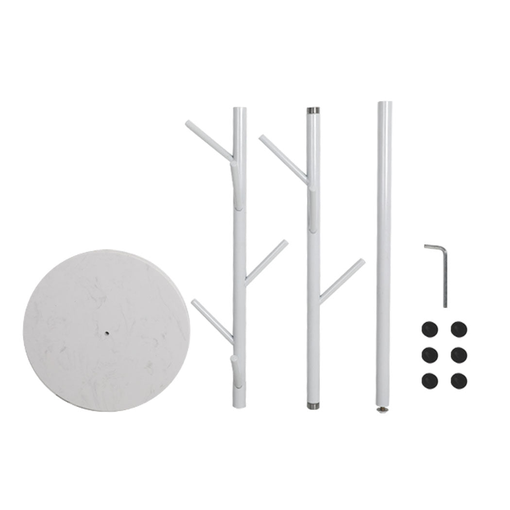 Levede Coat Rack Hat Clothes Stand Hanger White-1954803010232258564