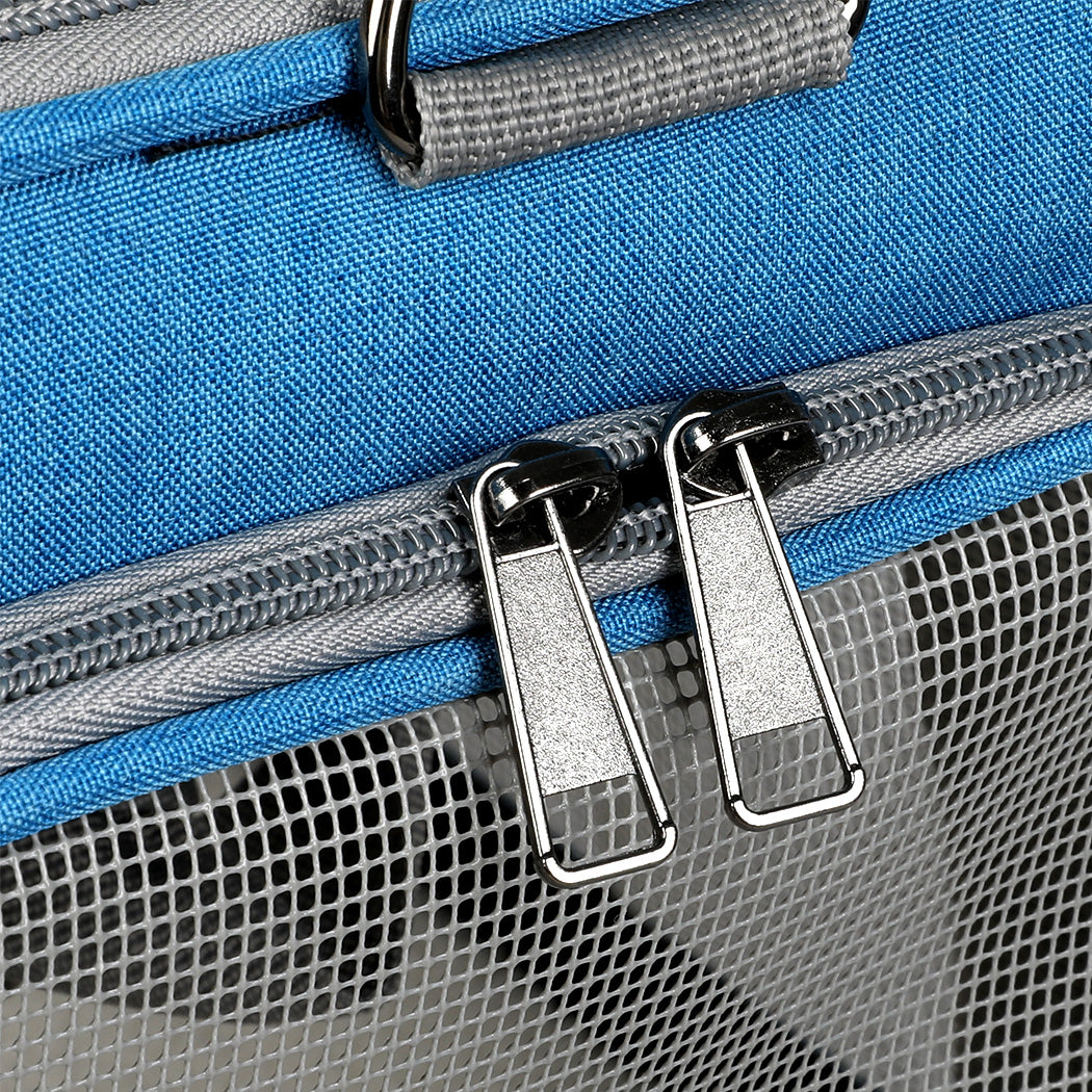 Pawz 3 in 1 Pet Soft Crate Dog Cat Carrier M Size Blue-1954802465836765189