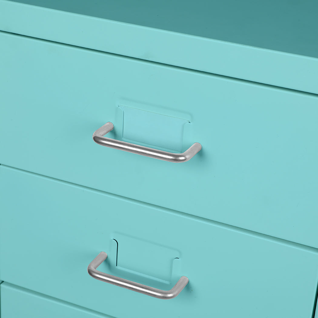 Levede 3 Drawer Office Drawers Cabinet Turquoise-1910113086451355653