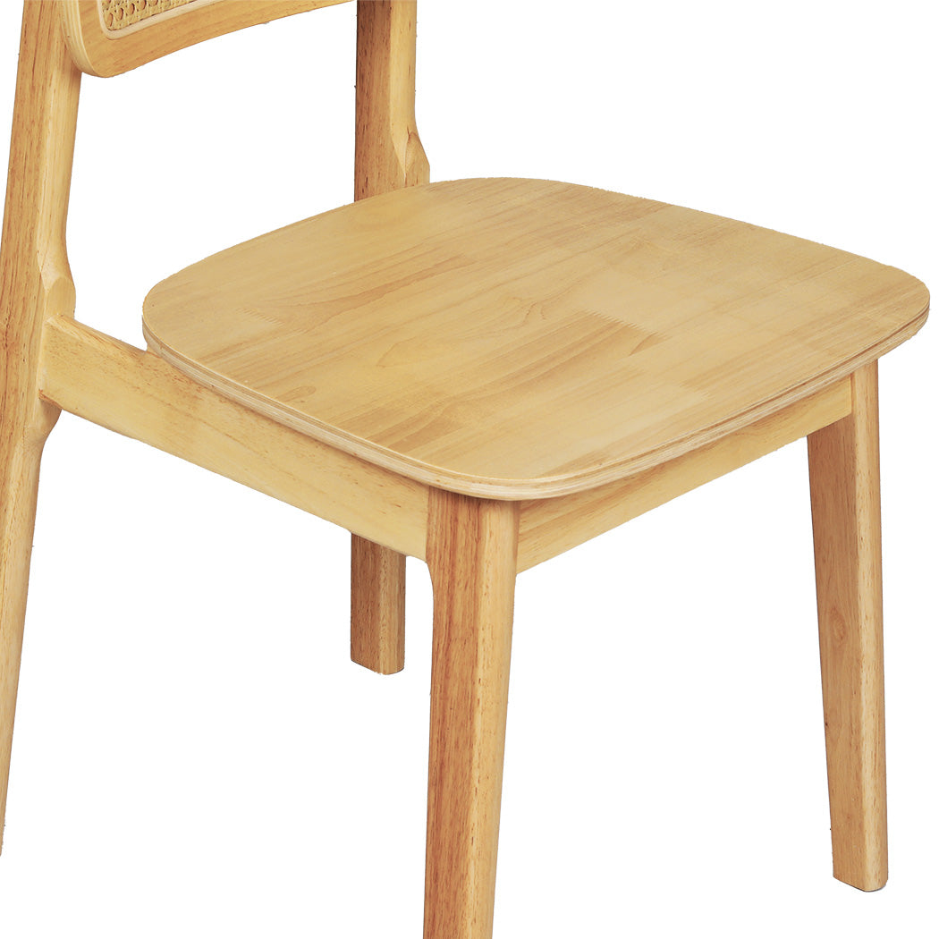 Levede 4x Rattan Dining Chair Wooden Kitchen Chair-1973194183002951685
