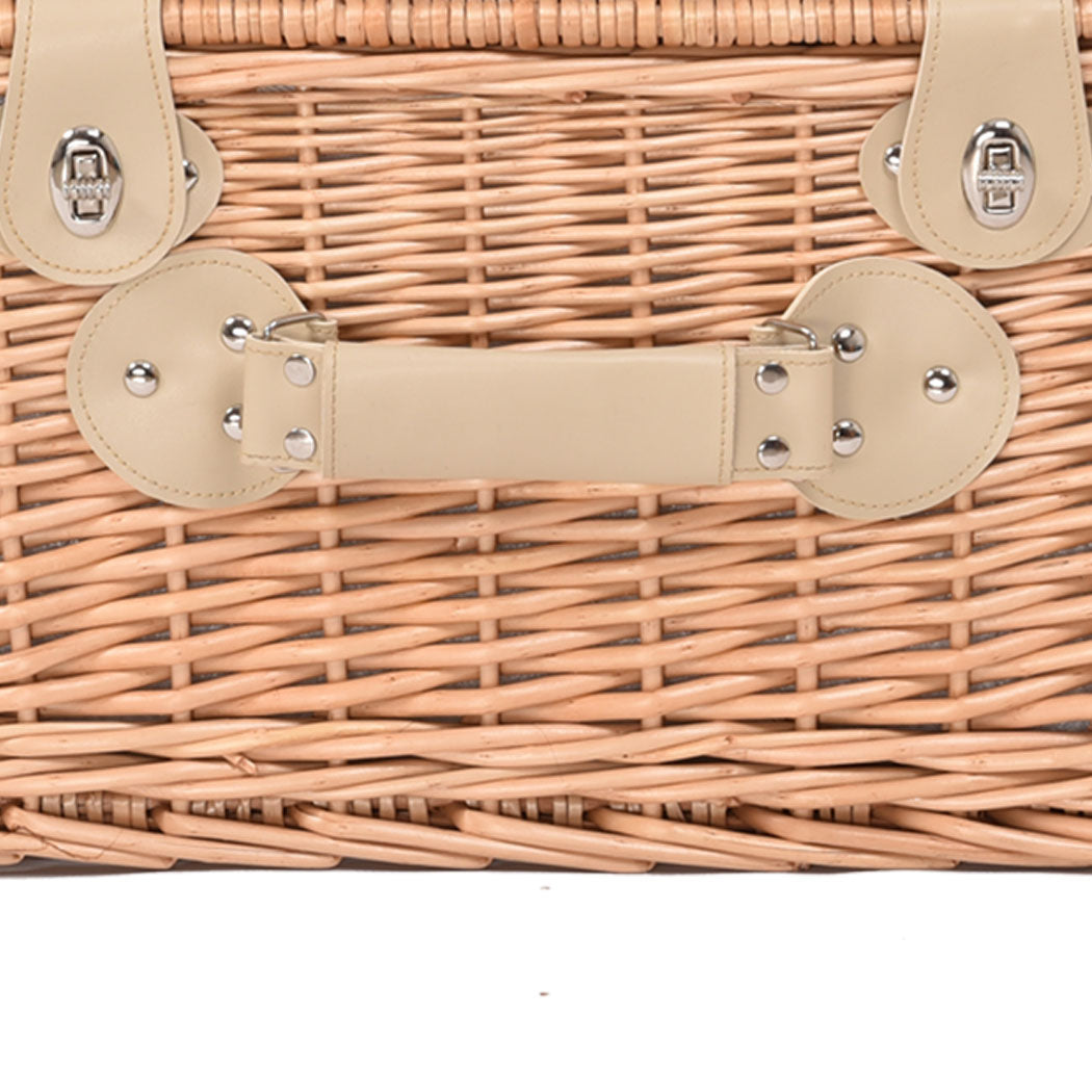 4 Person Picnic Basket Baskets Set Outdoor-1954802336559927301