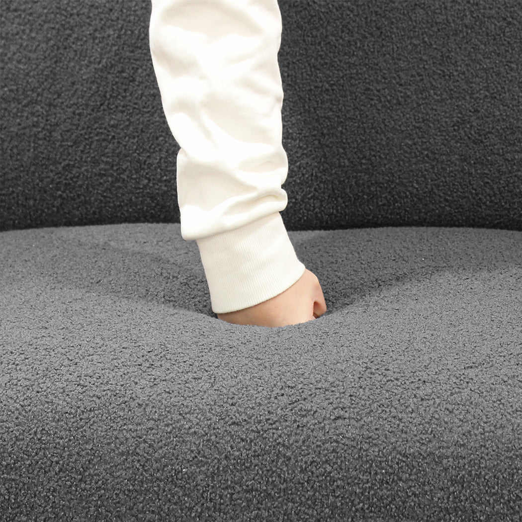 Levede Cloud Sofa 3 Seater Sherpa Fleece Beige-1954802386577002501