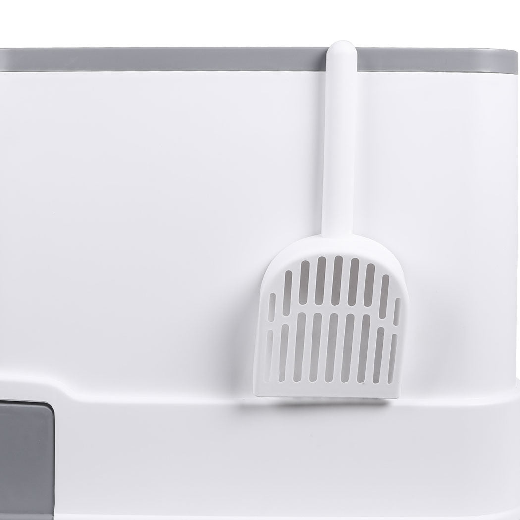 PaWz Cat Litter Box Fully Enclosed Kitty Grey-1954802512418705413