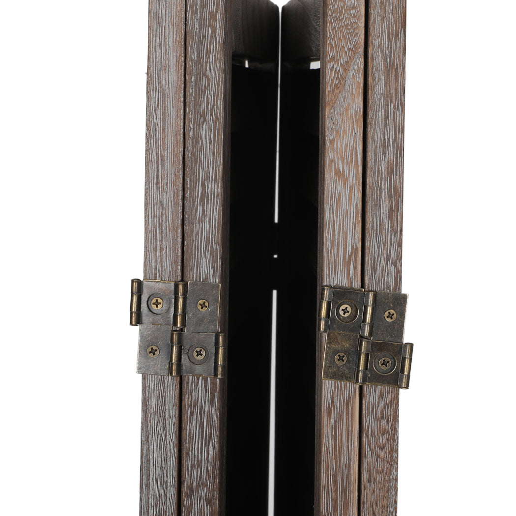 Levede 4 Panel Room Divider Folding Brown-1910112321494192133