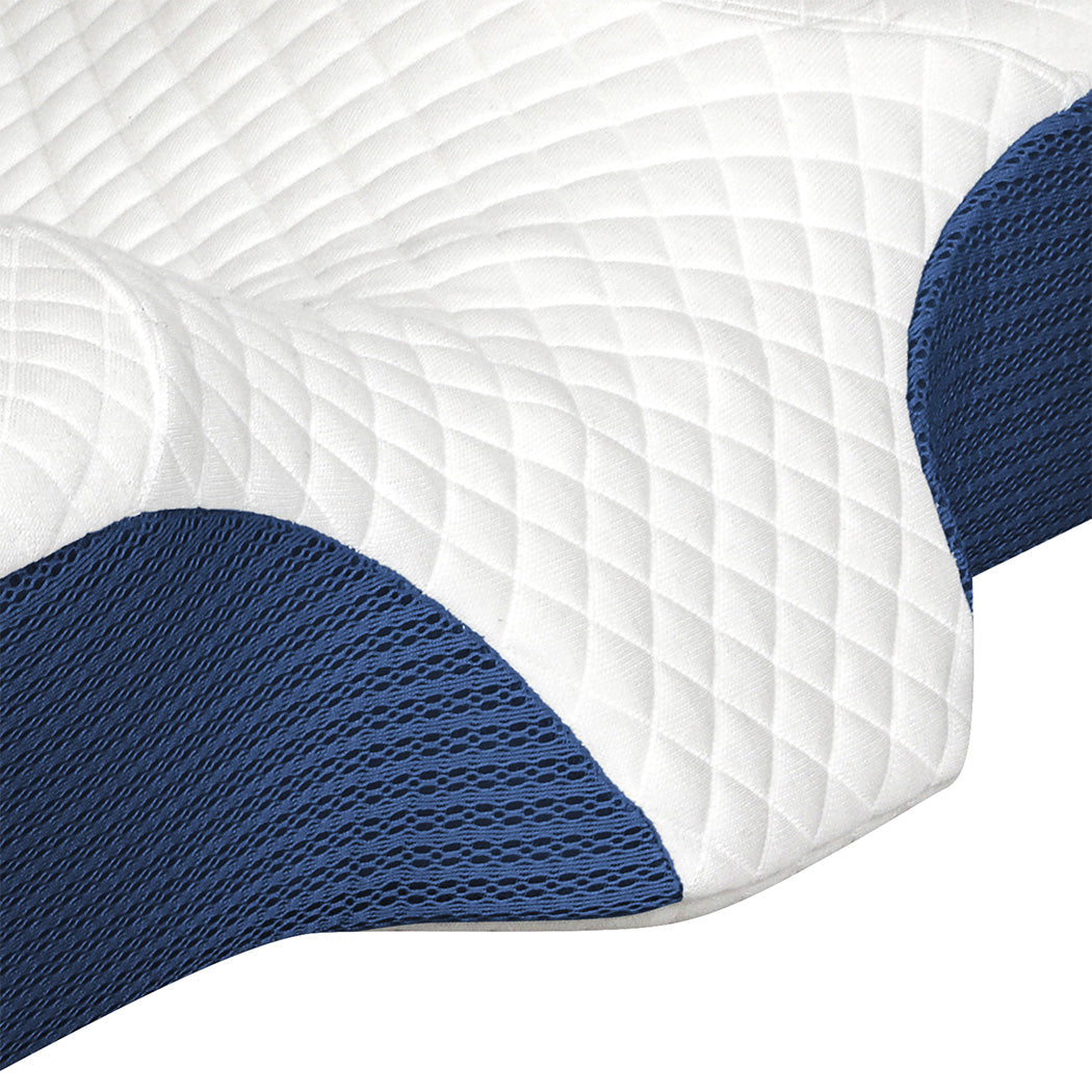 Dreamz Memory Foam Pillow Pillowcase Supprt Blue Rebound-1963748909998280709