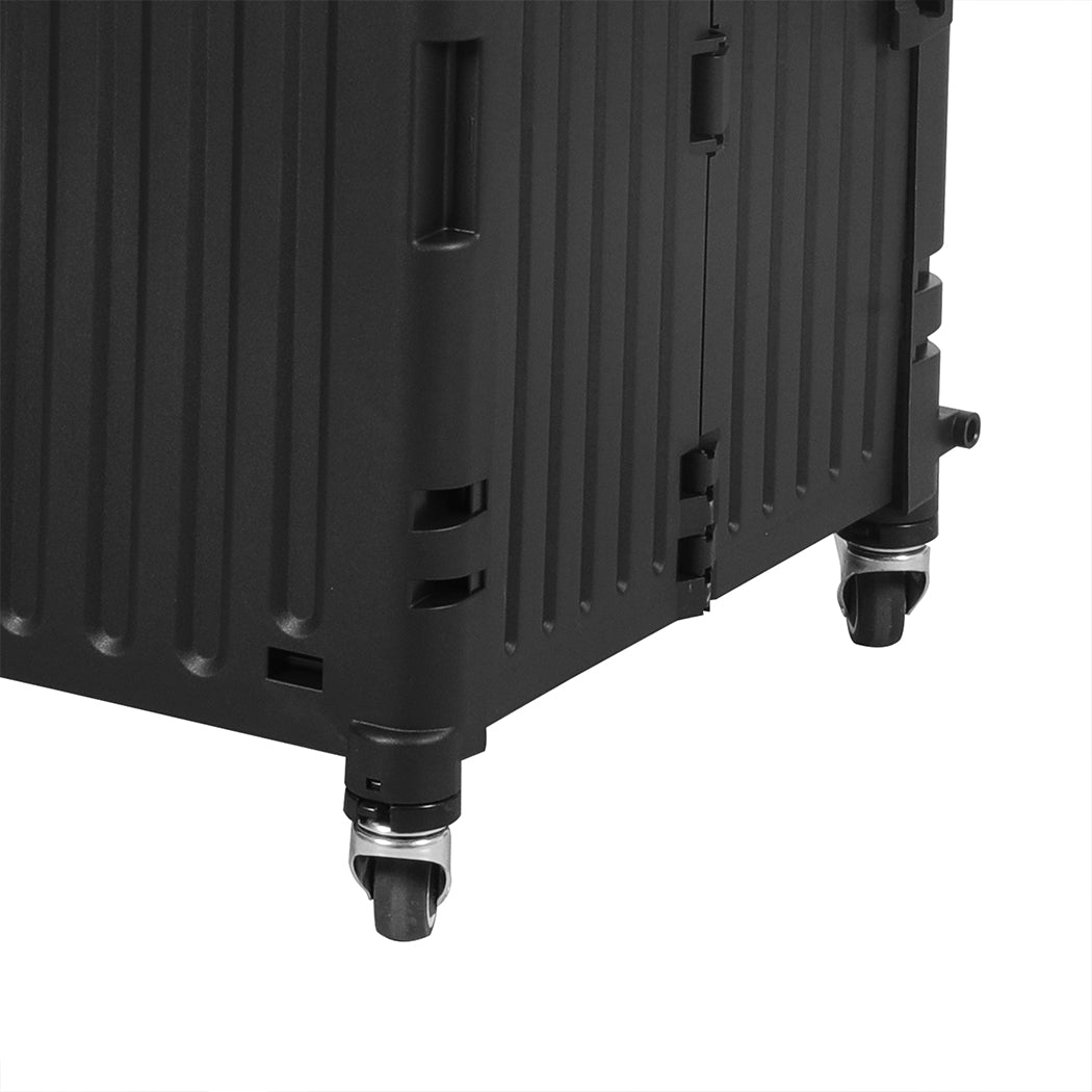 Folding Shopping Trolley Cart Portable Black-1954802609630089221