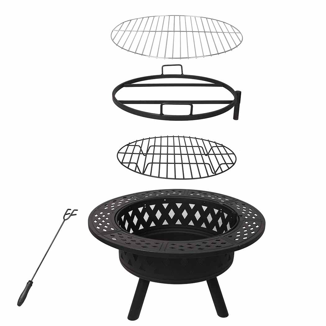 Moyasu Fire Pit BBQ Grill Outdoor Fireplace-1919892875278159877