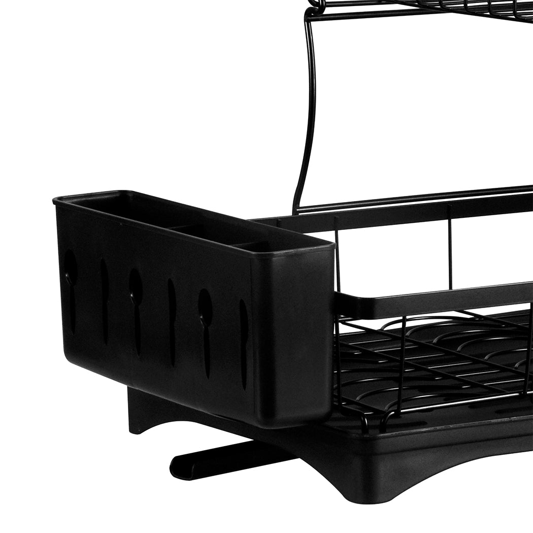TOQUE Detachable Dish Drying Rack Cutlery Black-1954802793315438597