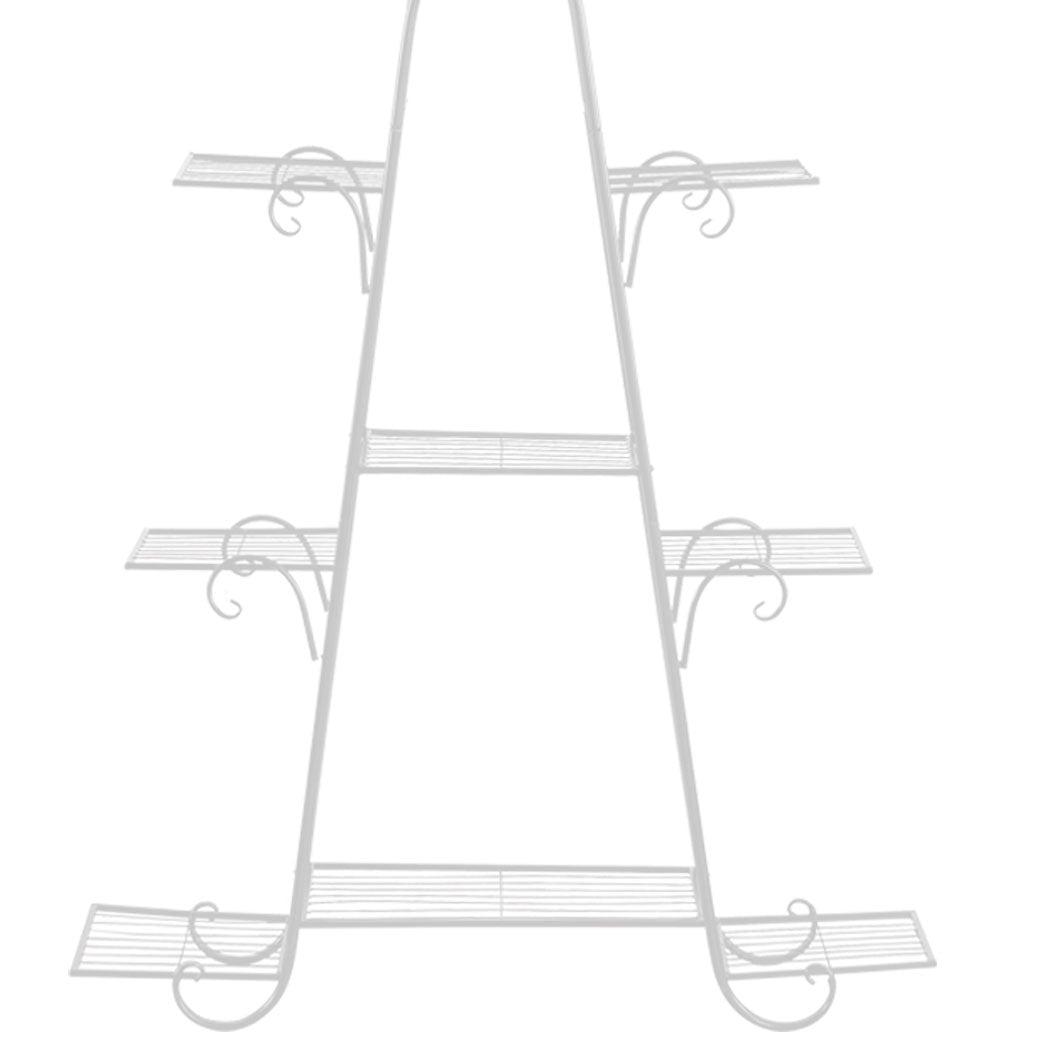 Levede Plant Stand Outdoor Indoor Metal White-1910112812496195589