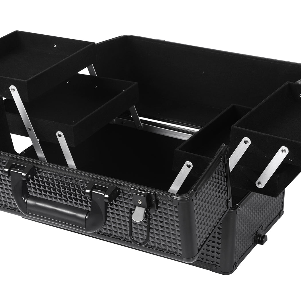 Professional Makeup Case Organizer Box Black-1919892938159165445