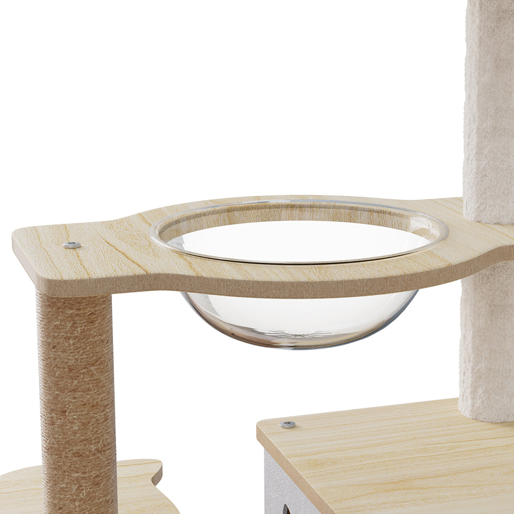 Pawz Cat Tree Tower Scratcher Wood Condo House 120cm-1954802480646852613