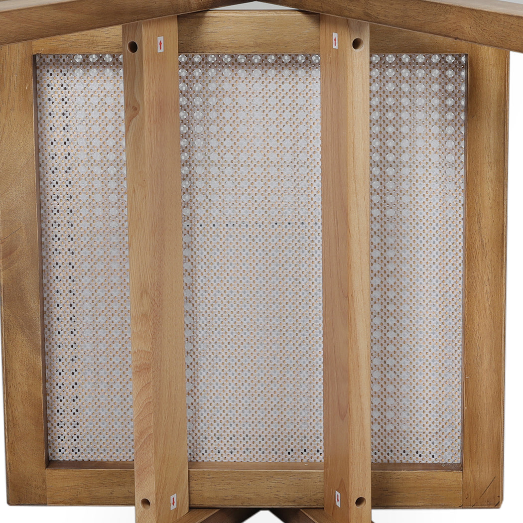 Levede 1x Dining Chair Solid Wood Rattan Natural-1954802993924804613