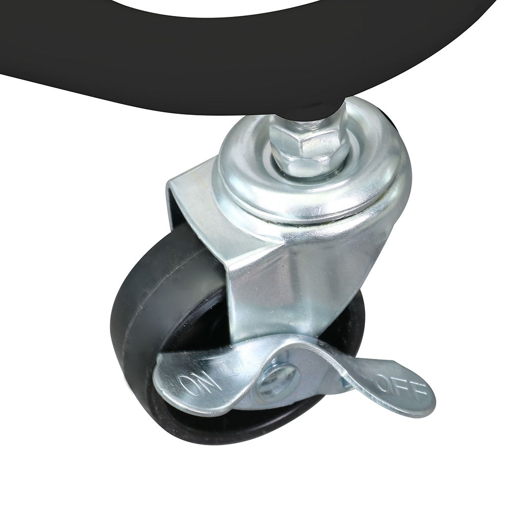 Levede 3 Tiers Kitchen Storage Trolley Black-1954802729629126661