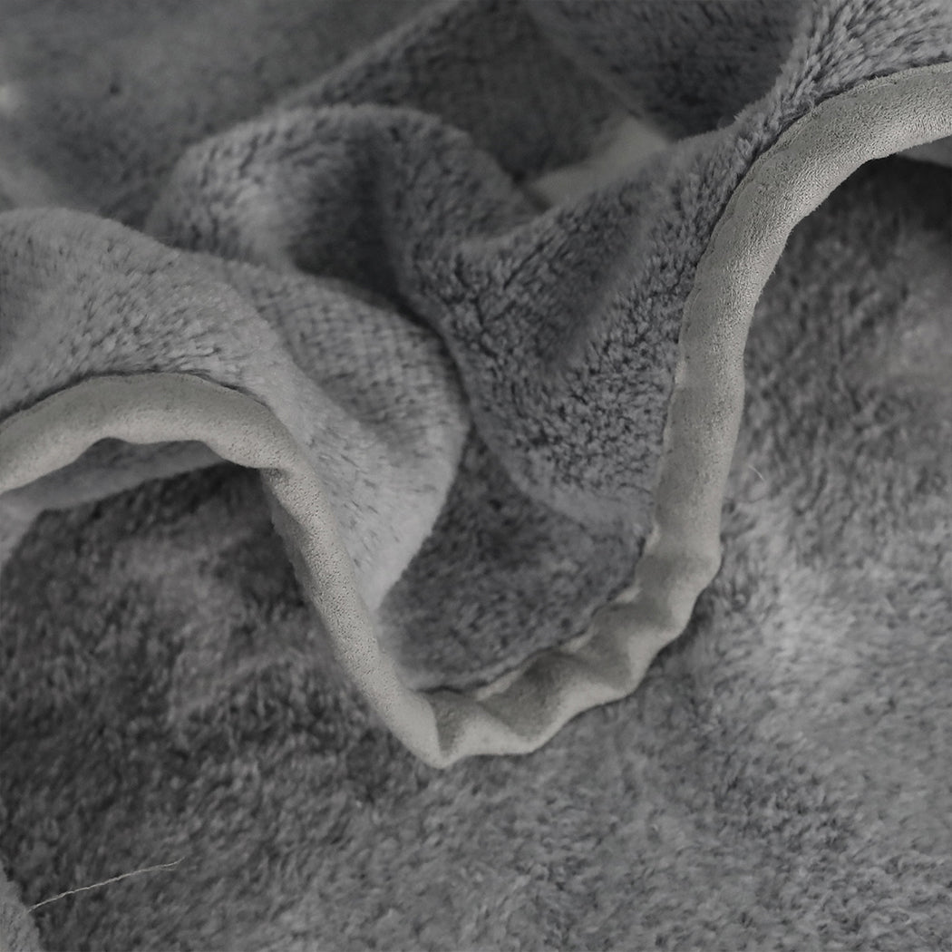 DreamZ 3x3M Large Oversized Blanket Grey Plain-1919892915346345989