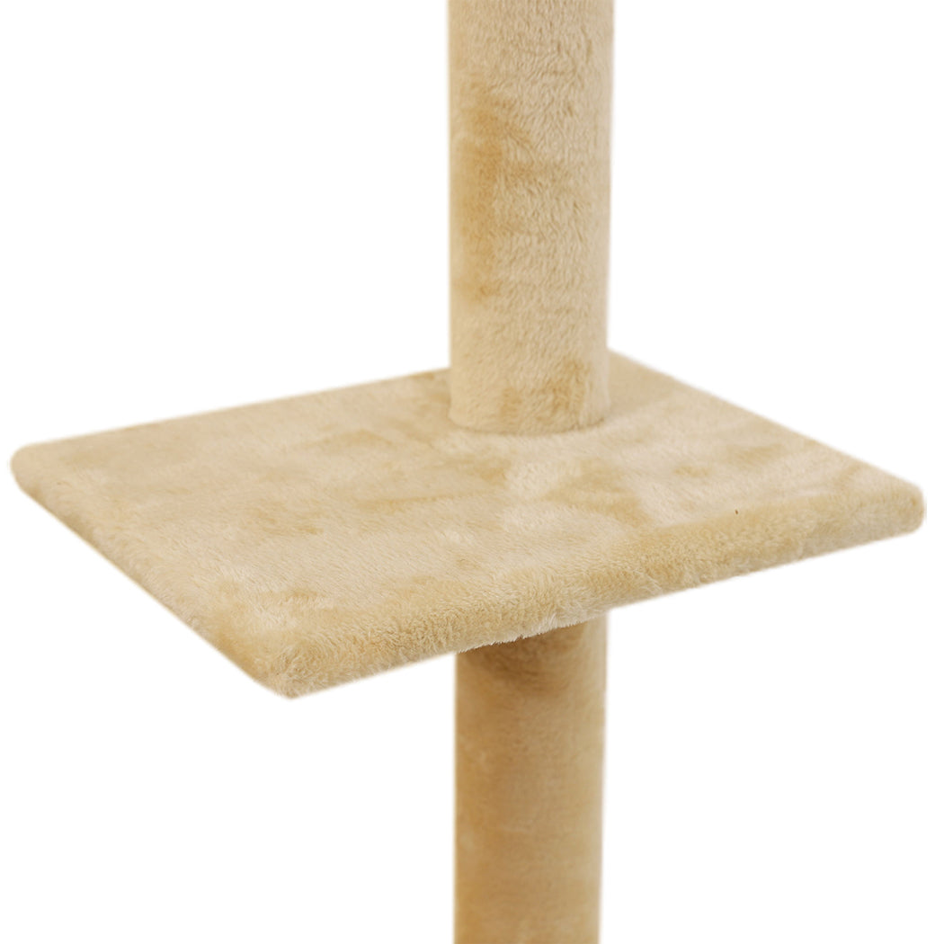 PaWz Cat Scratching Post Tree Cubby Beige-1910112461793660933