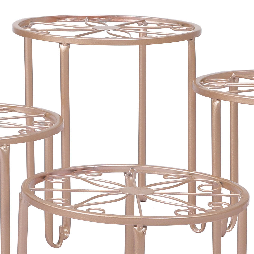 4 x Levede Metal Plant Stand Outdoor Rose Gold-1910112294122164229